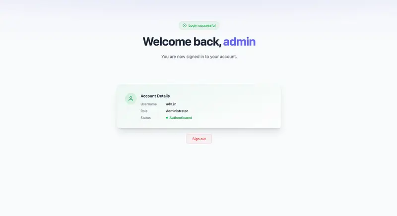 Screenshot of Account Page