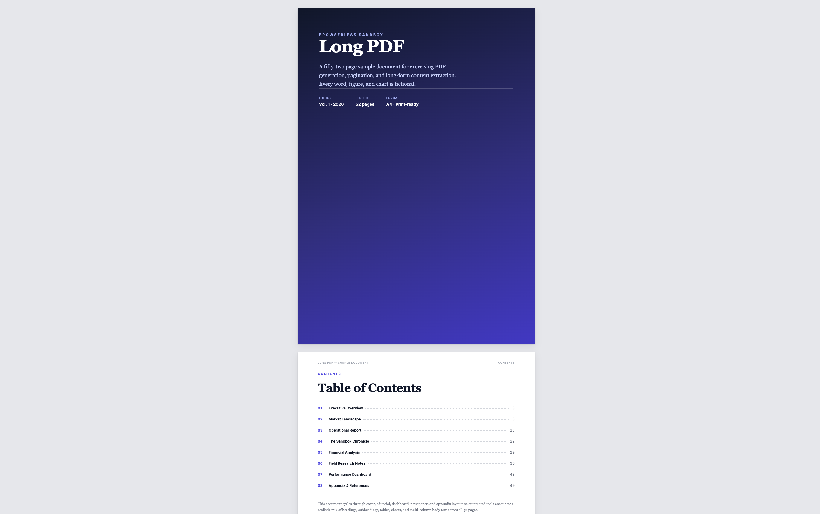 Screenshot of Long PDF